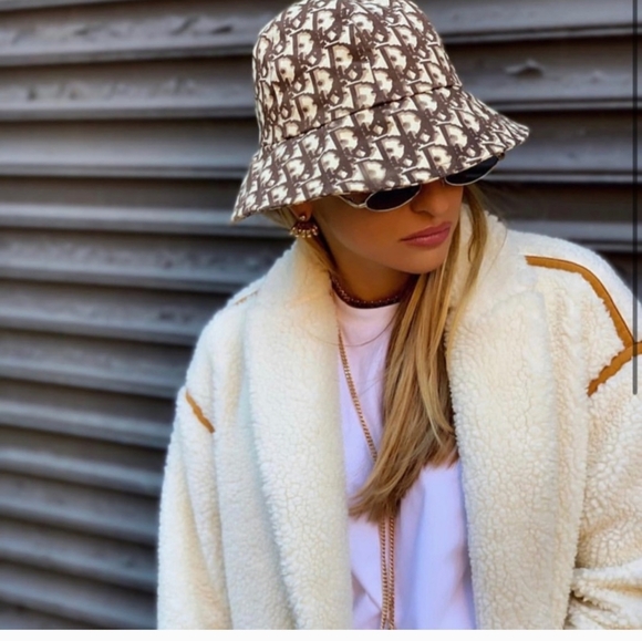 Christian Dior tan brown vintage 1970’s Dior bucket hat - Picture 2 of 12